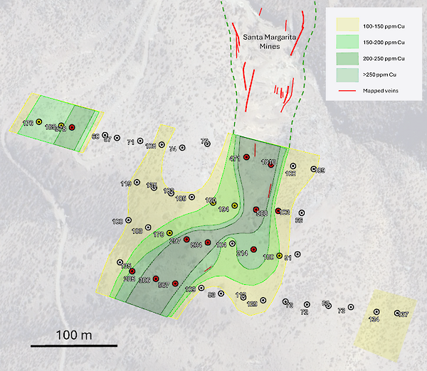 Geoquímica del suelo resalta anomalías del cobre en Polimet